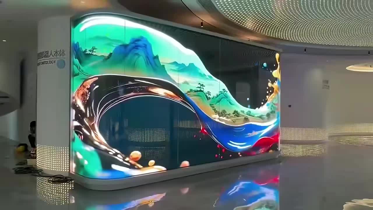 HoloFix Film · Indoor curved display in China