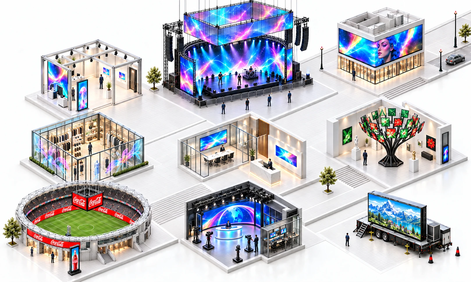 LED applications in exhibition, retail, culture, sport and events